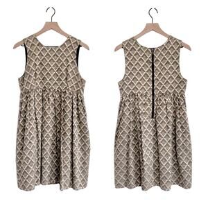 Jenni Kayne Green and Gold Sleeveless Mini Dress Size 6